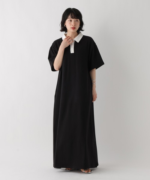 BAYFLOW（ベイフロー）の「[WEB限定]機能性ポンチポロカットワンピース（ワンピース・レディース・その他/ブラック/杢グレー/ブラウン・SMALL/MEDIUM）」の16枚目の写真