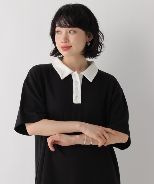 BAYFLOW（ベイフロー）の「[WEB限定]機能性ポンチポロカットワンピース（ワンピース・レディース・その他/ブラック/杢グレー/ブラウン・SMALL/MEDIUM）」の17枚目の写真