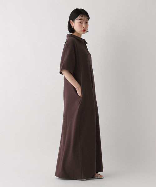 BAYFLOW（ベイフロー）の「[WEB限定]機能性ポンチポロカットワンピース（ワンピース・レディース・その他/ブラック/杢グレー/ブラウン・SMALL/MEDIUM）」の19枚目の写真