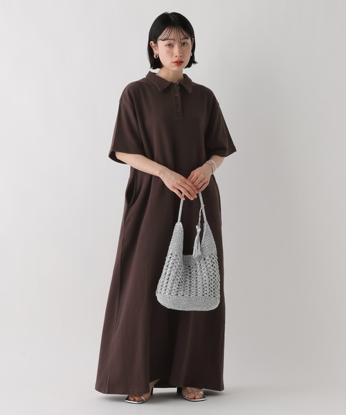 BAYFLOW（ベイフロー）の「[WEB限定]機能性ポンチポロカットワンピース（ワンピース・レディース・その他/ブラック/杢グレー/ブラウン・SMALL/MEDIUM）」の17枚目の写真