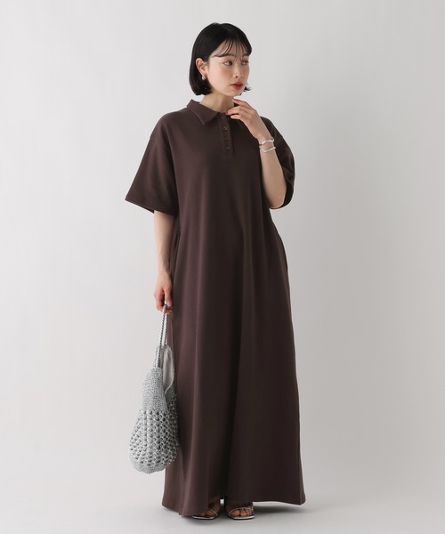 BAYFLOW（ベイフロー）の「[WEB限定]機能性ポンチポロカットワンピース（ワンピース・レディース・その他/ブラック/杢グレー/ブラウン・SMALL/MEDIUM）」の20枚目の写真