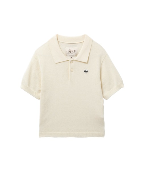 A BATHING APE（アベイシングエイプ）の「REGULAR POLO SWEATER（ニット/セーター・レディース・アイボリー/ネイビー・SMALL/X-SMALL）」の2枚目の写真