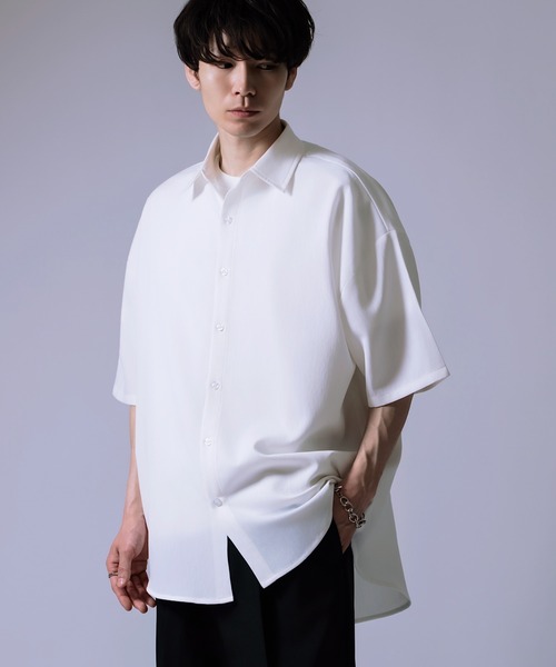 improves（インプローブス）の「半袖 ルーズ シャツ（シャツ/ブラウス・メンズ・ホワイト/ブラック/カーキ・LARGE/SMALL/MEDIUM）」の2枚目の写真