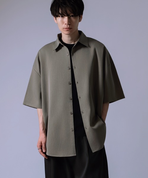 improves（インプローブス）の「半袖 ルーズ シャツ（シャツ/ブラウス・メンズ・ホワイト/ブラック/カーキ・LARGE/SMALL/MEDIUM）」の3枚目の写真