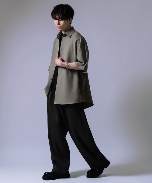 improves（インプローブス）の「半袖 ルーズ シャツ（シャツ/ブラウス・メンズ・ホワイト/ブラック/カーキ・LARGE/SMALL/MEDIUM）」の17枚目の写真