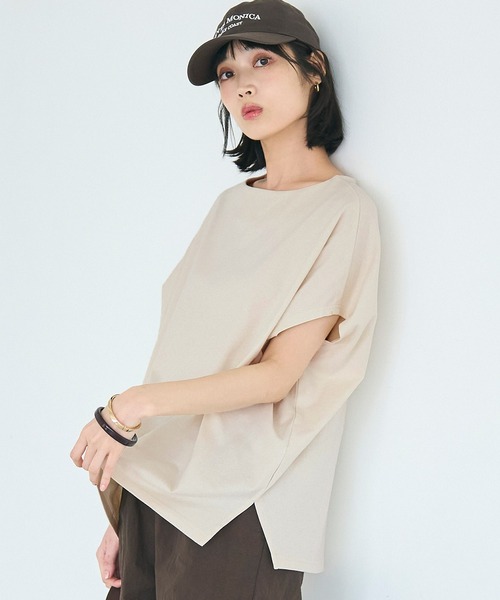 coca(coca)(コカ)の「COTTON from the U.S. ドルマンTシャツ(Tシャツ/カットソー・レディース・イエロー/ブラック/アイボリー・L/M/S)」の2枚目の写真