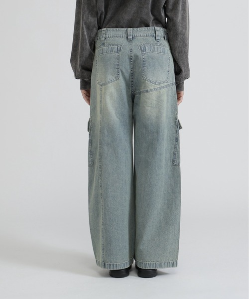 AVIREX(アヴィレックス)の「PANEL CARGO DENIM PANTS(デニムパンツ・レディース・ブラック/インディゴブルー/ブルー系その他・S/M)」の9枚目の写真