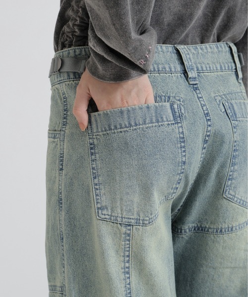 AVIREX(アヴィレックス)の「PANEL CARGO DENIM PANTS(デニムパンツ・レディース・ブラック/インディゴブルー/ブルー系その他・S/M)」の15枚目の写真