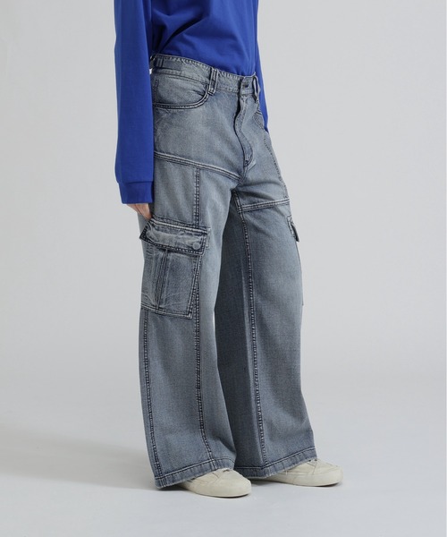 AVIREX(アヴィレックス)の「PANEL CARGO DENIM PANTS(デニムパンツ・レディース・ブラック/インディゴブルー/ブルー系その他・S/M)」の16枚目の写真