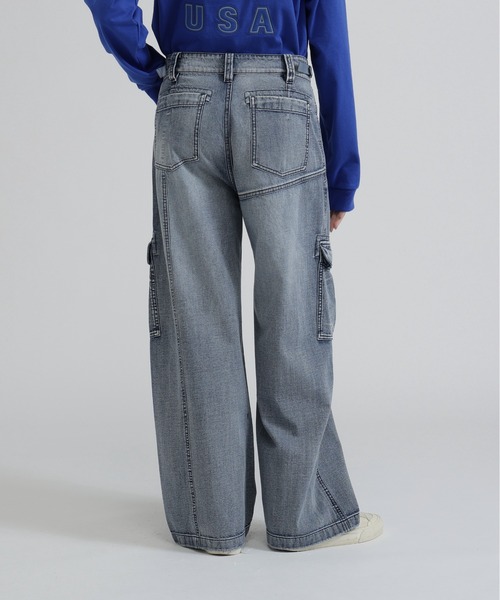 AVIREX(アヴィレックス)の「PANEL CARGO DENIM PANTS(デニムパンツ・レディース・ブラック/インディゴブルー/ブルー系その他・S/M)」の19枚目の写真