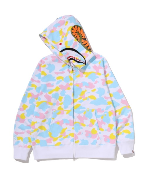 A BATHING APE（アベイシングエイプ）の「NEW MULTI CAMO SHARK FULL ZIP HOODIE（パーカー・メンズ・ブラック/ホワイト・X-LARGE/LARGE/MEDIUM/XX-LARGE/SMALL/XXX-LARGE）」の3枚目の写真