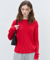 Lace label longsleeve T-shirt [KNSS07TS12]_Red