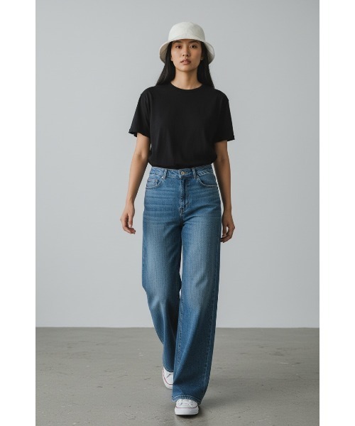 London Denim(ロンドンデニム)の「Hampton Wide Leg Jean/ハンプトン ワイド バギーパンツ(デニムパンツ・レディース・ネイビー/ブルー・S/M)」の20枚目の写真
