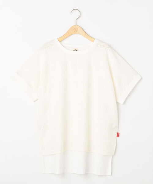 ONIGIRI(オニギリ)の「カットジャガード 切り替えTシャツ(Tシャツ/カットソー・レディース・アイボリー/ネイビー・FREE)」の14枚目の写真