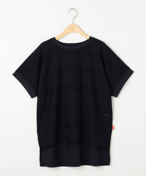 ONIGIRI(オニギリ)の「カットジャガード 切り替えTシャツ(Tシャツ/カットソー・レディース・アイボリー/ネイビー・FREE)」の15枚目の写真