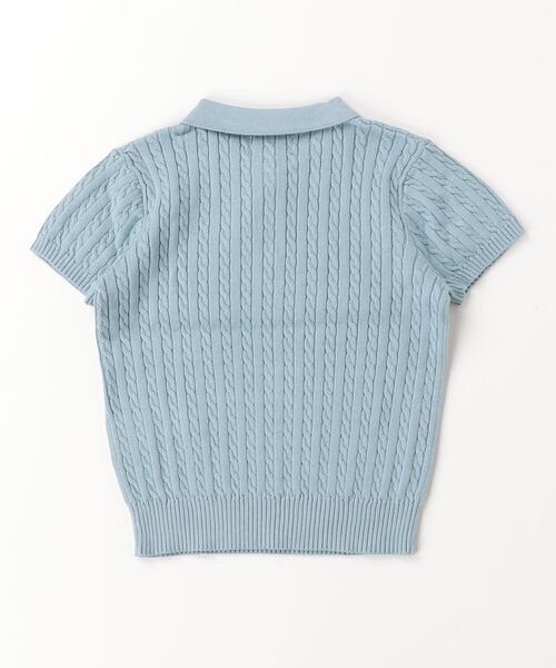 POLO RALPH LAUREN CHILDRENSWEAR(ポロ ラルフ ローレン チルドレンズウェア)の「ミニケーブル コットン ポロ セーター(ニット/セーター・キッズ・ブルー・L/M/S/XL)」の2枚目の写真