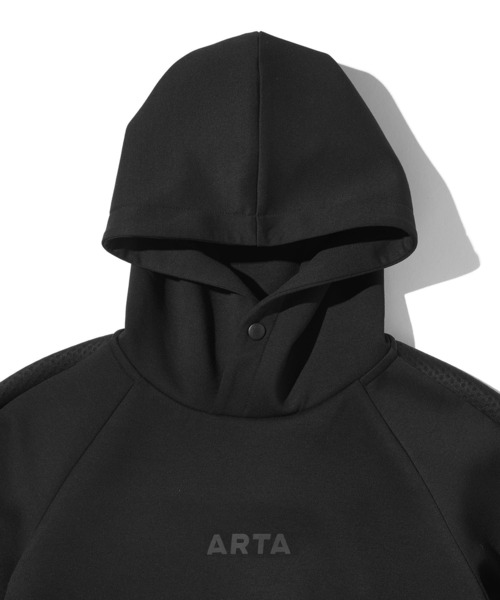 ARTA MECHANICS(エーアールティーエーメカニクス)の「ARTA TRAINING WEAR AIR KNIT PULLOVER HOODIE(エーアールティーエー トレーニング ウェア エア ニット プルオーバー フーディ)(パーカー・メンズ・ブラック・M/L/XL)」の3枚目の写真