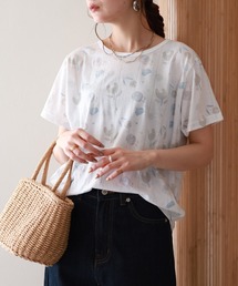 EMAGO 花オパールプリントレギュラーT 半袖