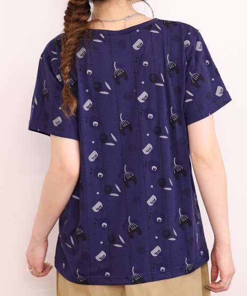 Emago（イマゴ）の「EMAGO 花ｵﾊﾟｰﾙﾌﾟﾘﾝﾄﾚｷﾞｭﾗｰT 半袖（Tシャツ/カットソー・レディース・ホワイト・FREE）」の16枚目の写真