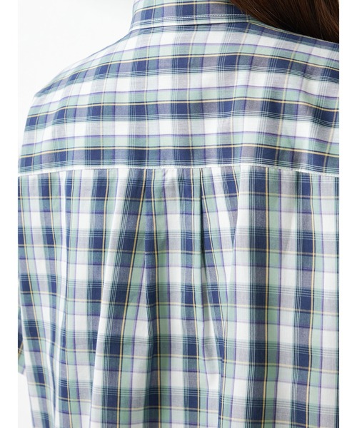 McGREGOR（マックレガー）の「クロップドチェックシャツ（シャツ/ブラウス・レディース・ライトブルー/ピンク/ライトグリーン・M）」の11枚目の写真