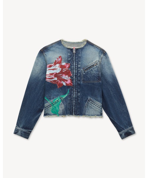KENZO(ケンゾー)の「'KENZO Tulip' チョア ジャケット イン ジャパニーズ デニム(デニムジャケット・レディース・ブルー系その他7・X-SMALL/SMALL)」の6枚目の写真
