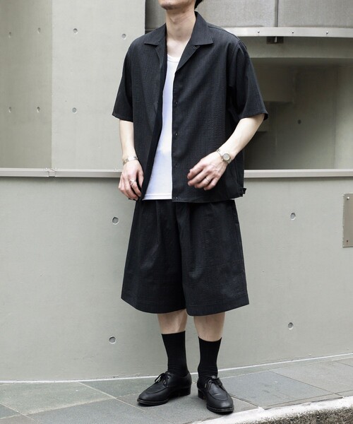 marka(マーカ)の「【marka/マーカ】DOUBLE TUCK SHORTS(その他パンツ・メンズ・ブラック・1/2)」の5枚目の写真