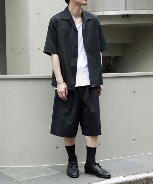 marka(マーカ)の「【marka/マーカ】DOUBLE TUCK SHORTS(その他パンツ・メンズ・ブラック・1/2)」の6枚目の写真