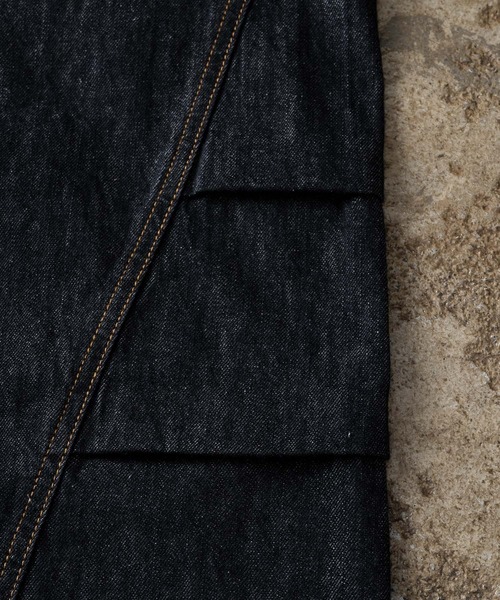 ADAMASTE(アダマスト)の「Western 3panel Buggy Denim Short - ウエスタン3パネルバギーデニムショーツ(デニムパンツ・メンズ・ブラック/インディゴブルー・SMALL/MEDIUM/LARGE)」の14枚目の写真