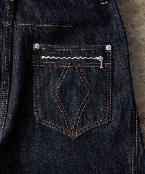 ADAMASTE(アダマスト)の「Western 3panel Buggy Denim Short - ウエスタン3パネルバギーデニムショーツ(デニムパンツ・メンズ・ブラック/インディゴブルー・SMALL/MEDIUM/LARGE)」の19枚目の写真