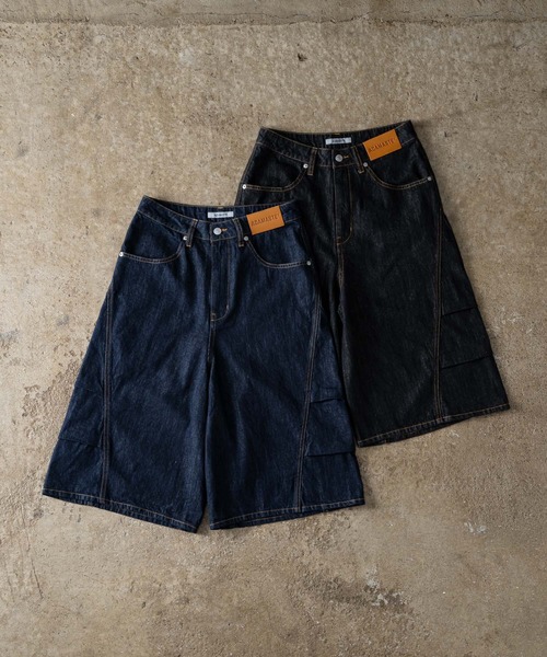 ADAMASTE(アダマスト)の「Western 3panel Buggy Denim Short - ウエスタン3パネルバギーデニムショーツ(デニムパンツ・メンズ・ブラック/インディゴブルー・SMALL/MEDIUM/LARGE)」の20枚目の写真