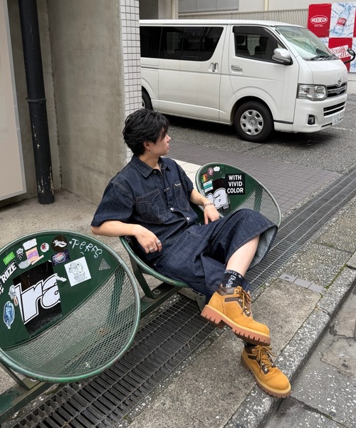 ADAMASTE(アダマスト)の「Western 3panel Buggy Denim Short - ウエスタン3パネルバギーデニムショーツ(デニムパンツ・メンズ・ブラック/インディゴブルー・SMALL/MEDIUM/LARGE)」の10枚目の写真