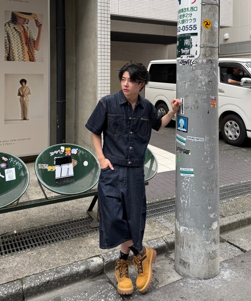 ADAMASTE(アダマスト)の「Western 3panel Buggy Denim Short - ウエスタン3パネルバギーデニムショーツ(デニムパンツ・メンズ・ブラック/インディゴブルー・SMALL/MEDIUM/LARGE)」の11枚目の写真
