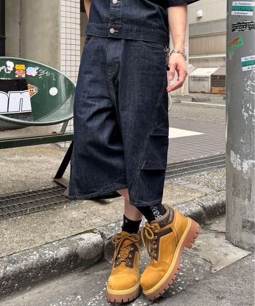 ADAMASTE(アダマスト)の「Western 3panel Buggy Denim Short - ウエスタン3パネルバギーデニムショーツ(デニムパンツ・メンズ・ブラック/インディゴブルー・SMALL/MEDIUM/LARGE)」の8枚目の写真