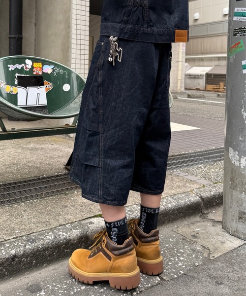 ADAMASTE(アダマスト)の「Western 3panel Buggy Denim Short - ウエスタン3パネルバギーデニムショーツ(デニムパンツ・メンズ・ブラック/インディゴブルー・SMALL/MEDIUM/LARGE)」の9枚目の写真