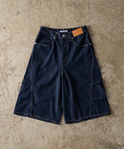 ADAMASTE(アダマスト)の「Western 3panel Buggy Denim Short - ウエスタン3パネルバギーデニムショーツ(デニムパンツ・メンズ・ブラック/インディゴブルー・SMALL/MEDIUM/LARGE)」の15枚目の写真
