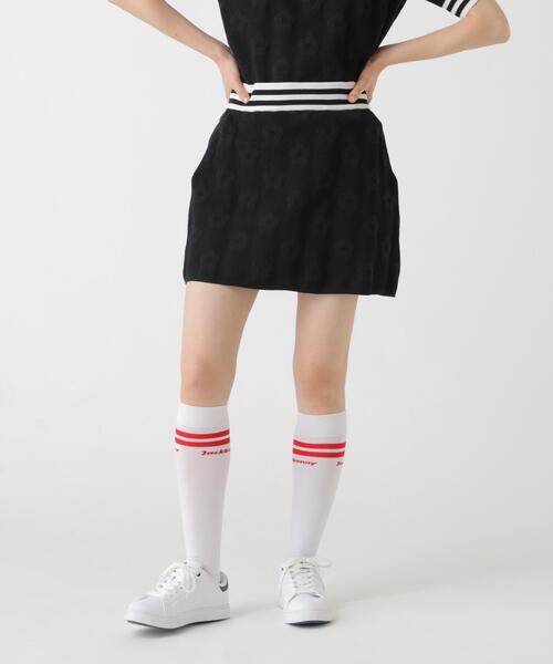 Jack Bunny!!(ジャックバニー)の「【Jack Bunny!!】【CINEMA MONOTONE】花柄ジャガードニットスカート(スカート・レディース・ブラック/イエロー・MEDIUM/LARGE/SMALL)」の7枚目の写真