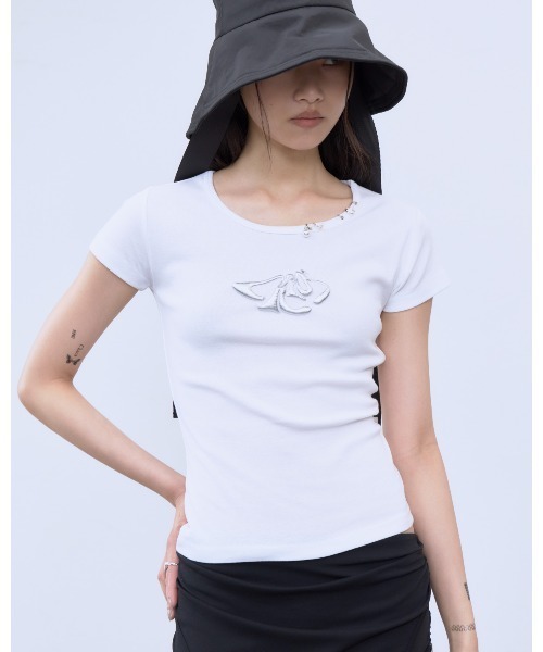 THINGS THAT MATTER（シングス ザット マター）の「CHAOS PUFF GRAPHIC TEE / カオス パフ グラフィック ティー（Tシャツ/カットソー・レディース・ホワイト/ブラック/ネイビー・FREE）」の2枚目の写真
