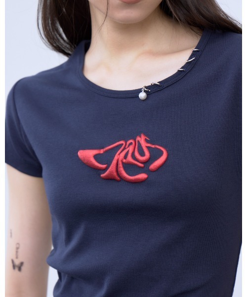 THINGS THAT MATTER（シングス ザット マター）の「CHAOS PUFF GRAPHIC TEE / カオス パフ グラフィック ティー（Tシャツ/カットソー・レディース・ホワイト/ブラック/ネイビー・FREE）」の9枚目の写真