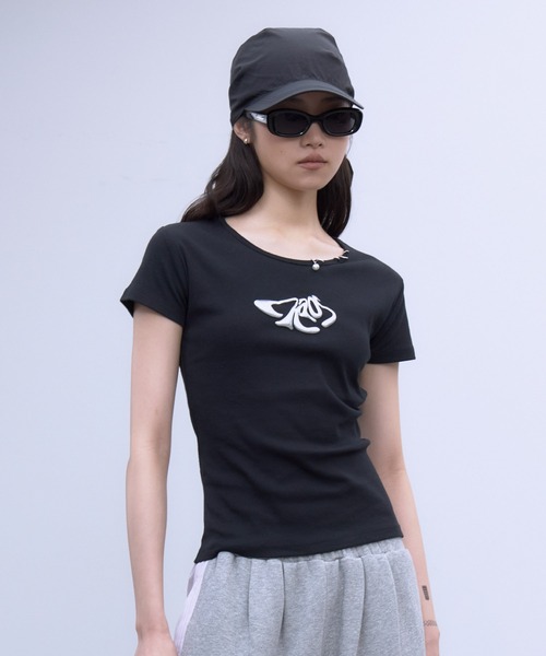 THINGS THAT MATTER（シングス ザット マター）の「CHAOS PUFF GRAPHIC TEE / カオス パフ グラフィック ティー（Tシャツ/カットソー・レディース・ホワイト/ブラック/ネイビー・FREE）」の6枚目の写真