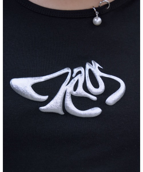 THINGS THAT MATTER（シングス ザット マター）の「CHAOS PUFF GRAPHIC TEE / カオス パフ グラフィック ティー（Tシャツ/カットソー・レディース・ホワイト/ブラック/ネイビー・FREE）」の4枚目の写真