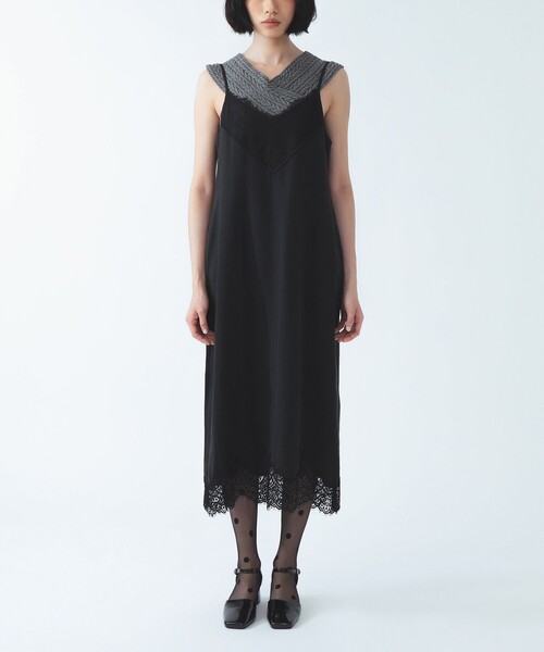 Ray BEAMS(レイビームス)の「レース 切り替え Vネック キャミ ワンピース(ワンピース・レディース・ホワイト系その他6/ブラック・1/0)」の18枚目の写真