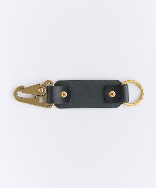 Schott(ショット)の「Schott/ショット MILITARY HOOK 牛革 レザー ミリタリーフック ロゴ ブラック メンズ 2026年 夏 夏服(キーホルダー・メンズ・ブラック・FREE)」の2枚目の写真