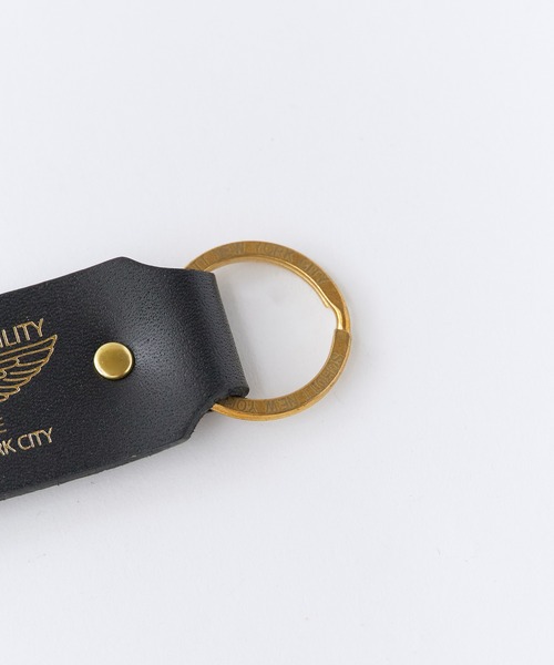 Schott(ショット)の「Schott/ショット MILITARY HOOK 牛革 レザー ミリタリーフック ロゴ ブラック メンズ 2026年 夏 夏服(キーホルダー・メンズ・ブラック・FREE)」の5枚目の写真