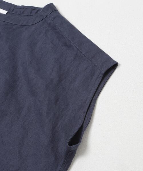 URBAN RESEARCH DOORS(アーバンリサーチドアーズ)の「リネンスキッパーフレンチブラウス|フレンチスリーブ/麻/涼しい/オンオフ(シャツ/ブラウス・レディース・ネイビー/オレンジ系その他/ブルー/オフホワイト・FREE)」の20枚目の写真