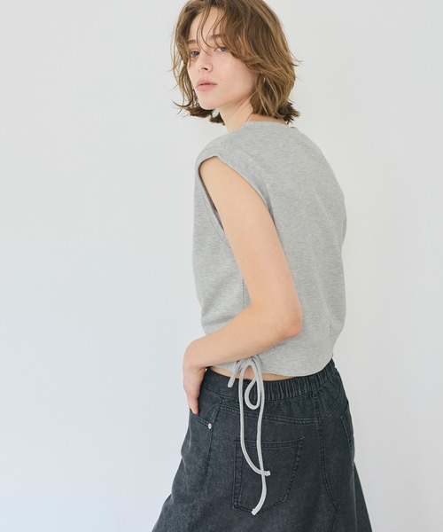 coca(coca)(コカ)の「サイドリボントップス(Tシャツ/カットソー・レディース・ブラック/グレー・S/M/L)」の16枚目の写真