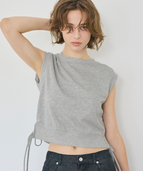coca(coca)(コカ)の「サイドリボントップス(Tシャツ/カットソー・レディース・ブラック/グレー・S/M/L)」の17枚目の写真