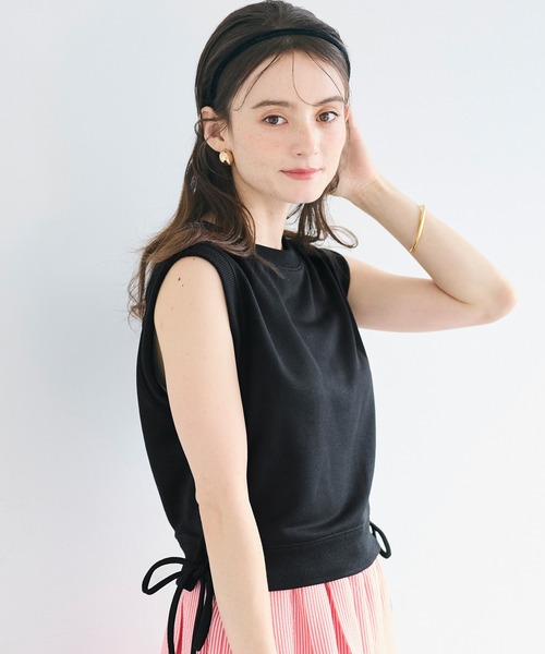 coca(coca)(コカ)の「サイドリボントップス(Tシャツ/カットソー・レディース・ブラック/グレー・S/M/L)」の5枚目の写真