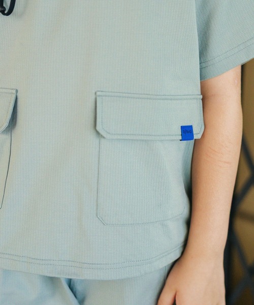 GLOBAL WORK(グローバルワーク)の「ドライメッシュプルオーバー半袖/876732(Tシャツ/カットソー・キッズ・チャコールグレー/ミント・130cm/160cm/140cm/150cm)」の11枚目の写真