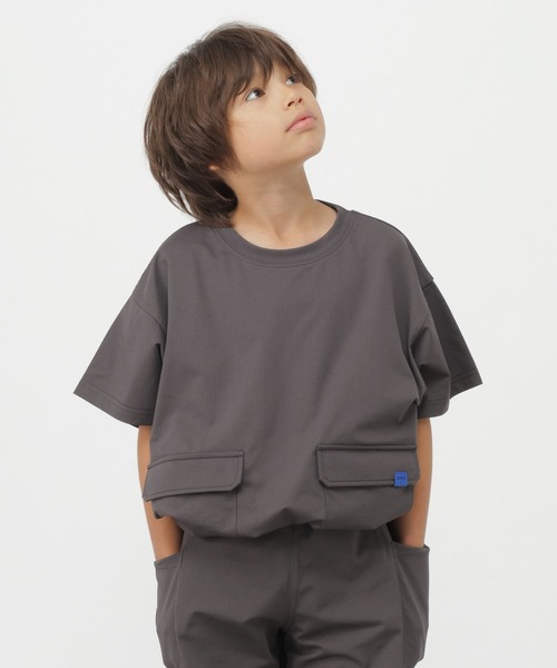 GLOBAL WORK(グローバルワーク)の「ドライメッシュプルオーバー半袖/876732(Tシャツ/カットソー・キッズ・チャコールグレー/ミント・130cm/160cm/140cm/150cm)」の15枚目の写真