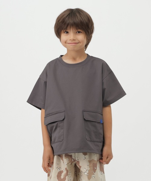 GLOBAL WORK(グローバルワーク)の「ドライメッシュプルオーバー半袖/876732(Tシャツ/カットソー・キッズ・チャコールグレー/ミント・130cm/160cm/140cm/150cm)」の18枚目の写真